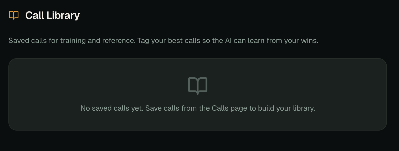 Saved calls for AI training